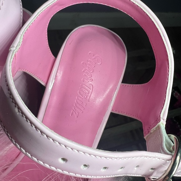 Sugar Thrillz BLUSHIN' N' CRUSHIN' MARABOU HEELS - Picture 3 of 4